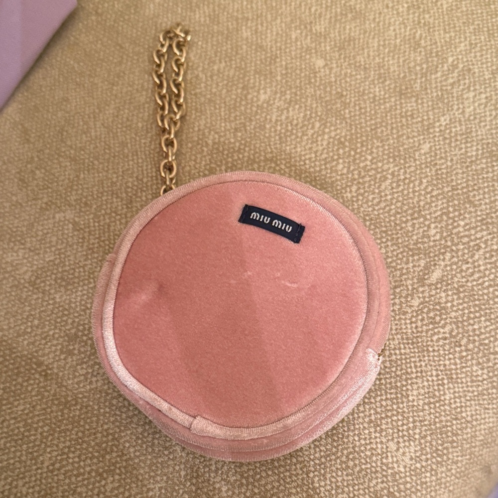 Miu Miu Blush Velvet Circle Bag